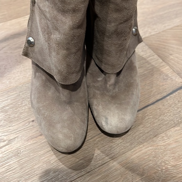 Stuart Weitzman suede spats knee high boots - Picture 7 of 7